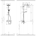 Душевая система наружного монтажа Hansgrohe Crometta E 240 Showerpipe Ecosmart 27281000 Душевая система наружного монтажа Hansgrohe Crometta E 240 Showerpipe Ecosmart 27281000